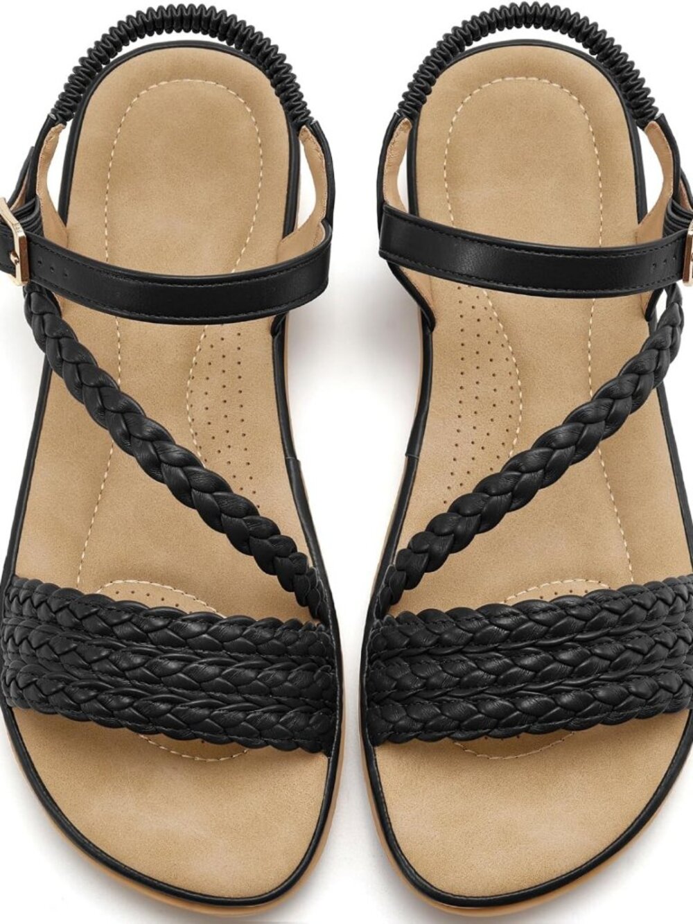 Stylish Summer Strappy Flats Sandals for Women - Comfortable Casual Walking